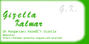 gizella kalmar business card